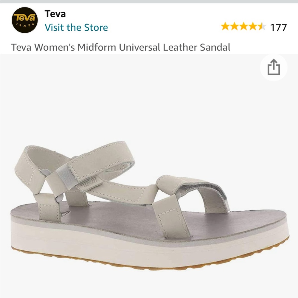 Teva - white leather midforms